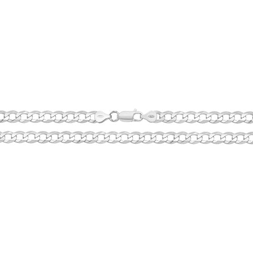 Sterling Silver Gents Flat Curb Chain