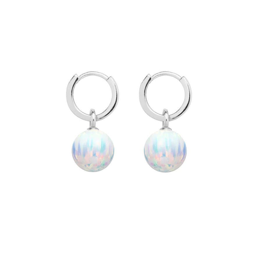 Hoop Ice Opals - Sterling Silver