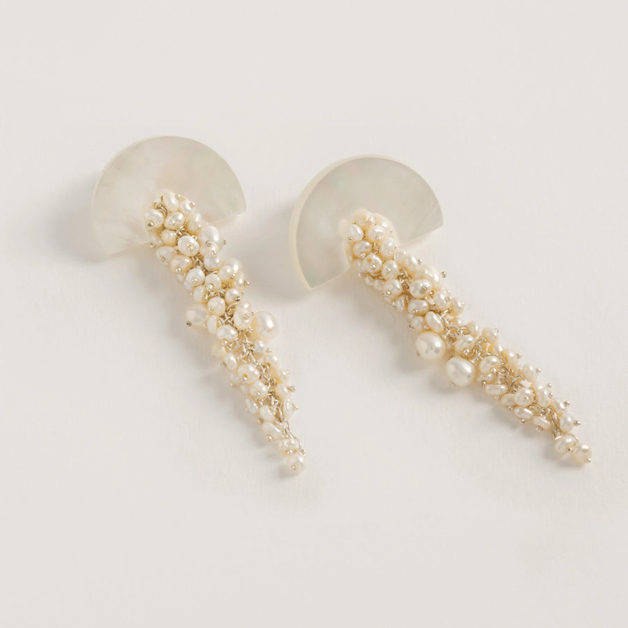Baroque Pearl Long Drop Earrings