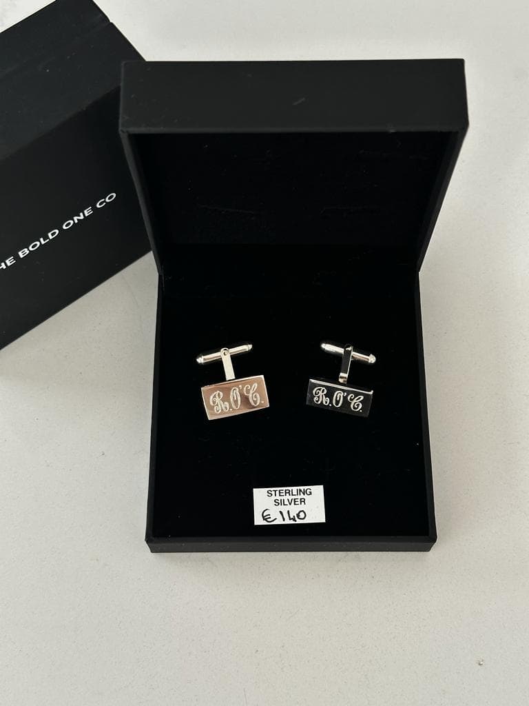 Sterling Silver Cuff Links - FREE Engraving