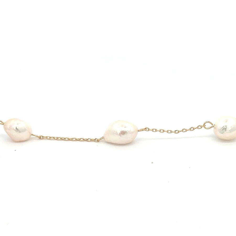 14ct Gold Plated pearl bracelet - The Bold One Co